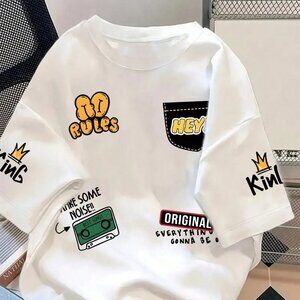 Fun - filled Trendy White T - shirt, Unlocking a New Wave of Individuality